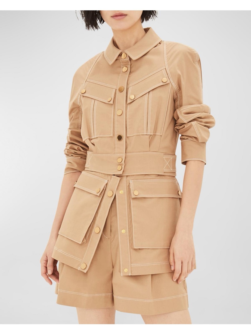 Veronica Beard Kewick Utility Jacket – Camel Beige